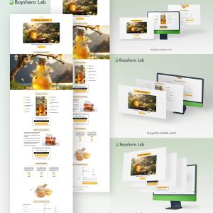 Honey organic food landing page