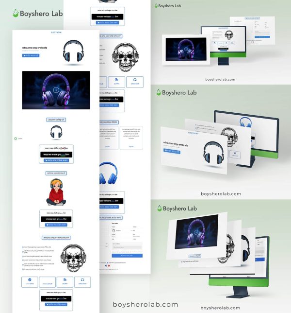 electronics gadget landing page boysherolab