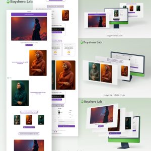 fashion product landing page boyshero