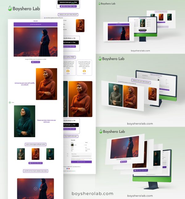 fashion product landing page boyshero